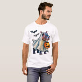 Hippo Halloween Pumpkin Hippopotamus Kostümmädchen T-Shirt (Vorne ganz)