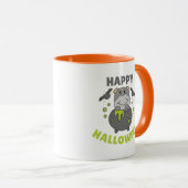 Hippo Happy Halloween Cauldron Bat Tasse (VorderseiteRechts)