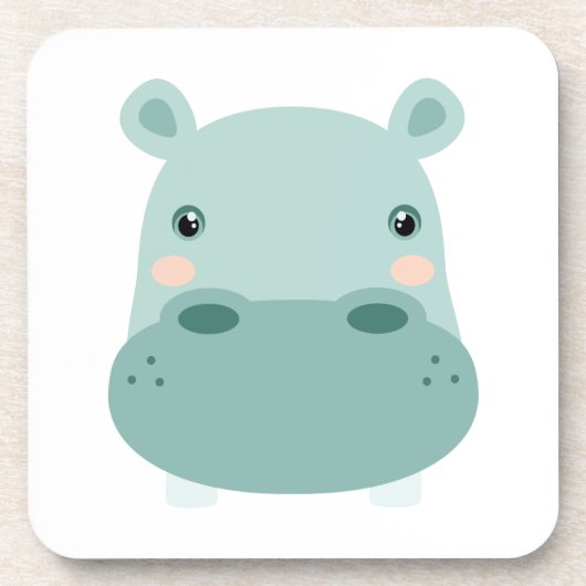 Hippo Head Getränkeuntersetzer (Vorderseite)