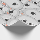 Hippo Head Wrapping Paper Geschenkpapier (Ecke)
