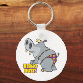 Hippo Hintern Bikini Hippopotamus Schlüsselanhänger (Vorderseite)