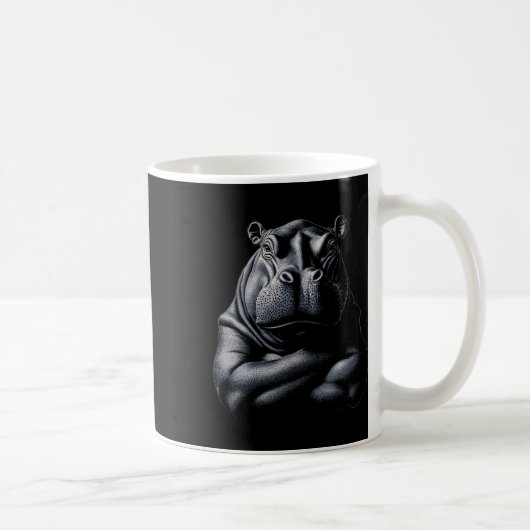Hippo Hippopotamus Bodybuilding Kaffeetasse (Rechts)