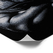 Hippo Hippopotamus Bodybuilding Poster (Ecke)
