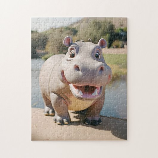 Hippo | Hippopotamus Puzzle (Vertikal)