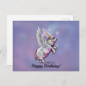 Hippo Hippos Hippopotamus Haus Segen Geburtstag Postkarte (Vorne/Hinten)