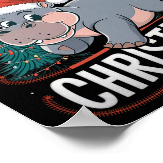 Hippo Holidays A Christmas Wunsche Poster (Ecke)
