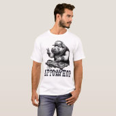 Hippo Hop DJ - Funny Angesagt-Hop Hippo T - Shirt (Vorne ganz)