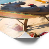 Hippo Hour: Strandcocktails und gute Zeiten, Fotodruck (Ecke)