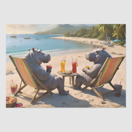 Hippo Hour: Strandcocktails und gute Zeiten, Seidenpapier (Vorderseite)