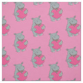 Hippo Hugs Niedlich Hippopotamus Stoff (Muster)