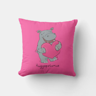 Hippo Hugs Niedlich Kids Hippopotamus Kissen