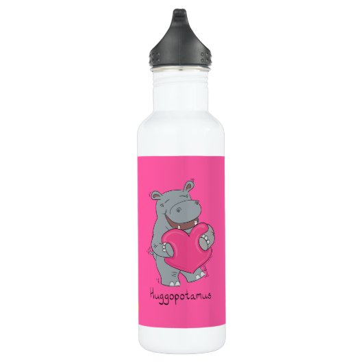 Hippo Hugs Valentine Tageswasserflasche Edelstahlflasche (Rechts)