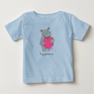 Hippo Hugs Valentine's Day Baby T - Shirt