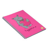 Hippo Hugs Valentine's Day Notebook Notizblock (Rechte Seite)