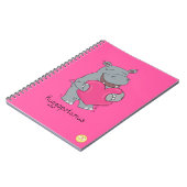 Hippo Hugs Valentine's Day Notebook Notizblock (Linke Seite)