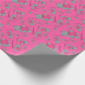 Hippo Hugs Valentine's Day Wrapping Paper Geschenkpapier (Ecke)