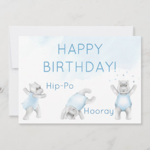 Hippo Hurra Purzelgeburtstag Karte