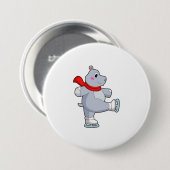Hippo Ice Skaten Ice Skate Button (Vorne & Hinten)
