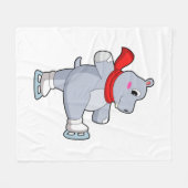 Hippo Ice Skaten Ice Skate Fleecedecke (Vorderseite (Horizontal))
