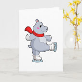 Hippo Ice Skaten Ice Skate Karte