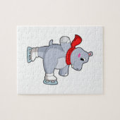 Hippo Ice Skaten Ice Skate Puzzle (Horizontal)
