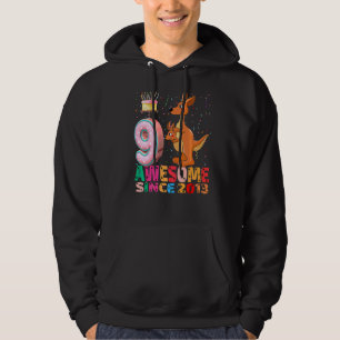 Hippo ich bin 9 Jahre alte Mädchen Geburtstag Kang Hoodie