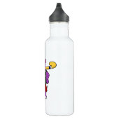 Hippo im Hockey mit Hockey-Schläger Edelstahlflasche (Rechts)