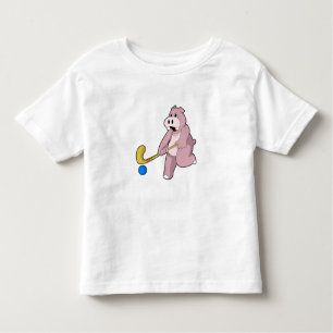Hippo im Hockey mit Hockey-Schläger Kleinkind T-shirt