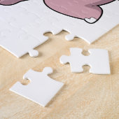 Hippo im Hockey mit Hockey-Schläger Puzzle (Seite)