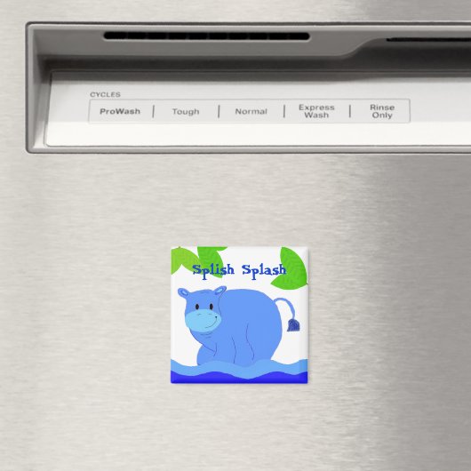 Hippo im Pool Magnet (In Situ (Geschirrspüler))