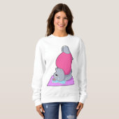 Hippo in der Yoga-Fitness Sweatshirt (Vorne ganz)