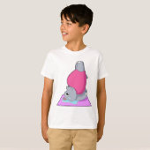 Hippo in der Yoga-Fitness T-Shirt (Vorne ganz)