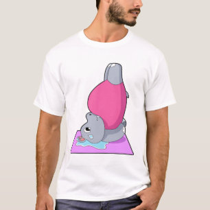 Hippo in der Yoga-Fitness T-Shirt