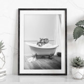 Hippo in einer Badewanne Poster