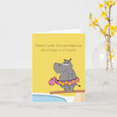Hippo in einer Floaticard Karte (Gelbe Blume)