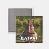 Hippo in Katavi Nationalpark Tanzani Magnet (Vorderseite/Rückseite)