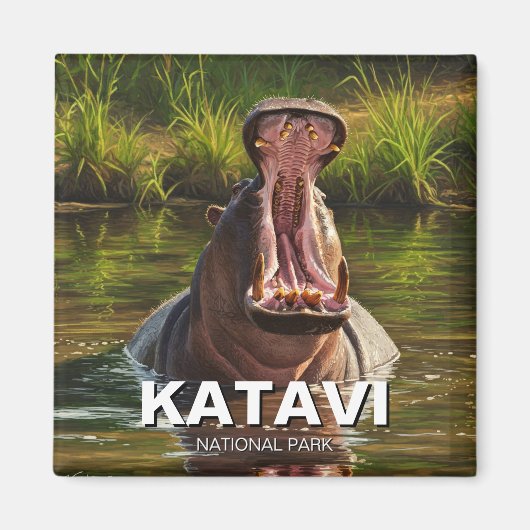 Hippo in Katavi Nationalpark Tanzani Magnet (Vorne)