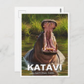 Hippo in Katavi Nationalpark Tanzani Postkarte (Vorne/Hinten)