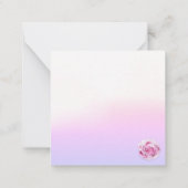 Hippo in Pearls Pink Blumenstube Liebe Mitteilungskarte (Rückseite)