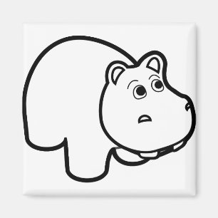 Hippo in Schwarz Magnet