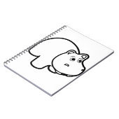 Hippo in Schwarz Notizblock (Linke Seite)