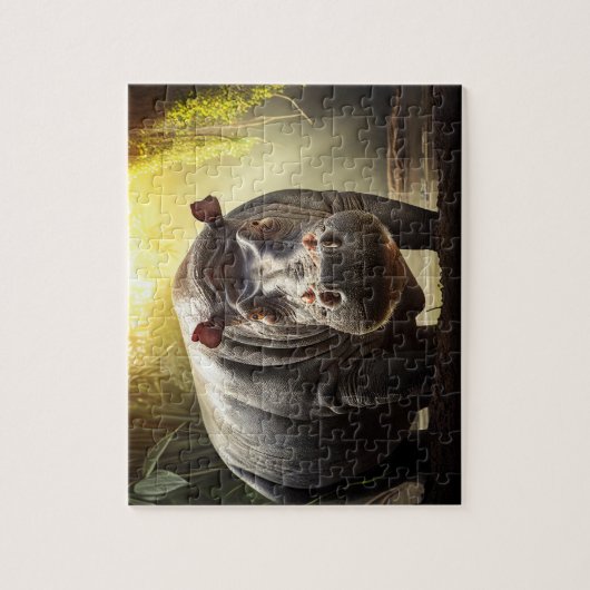 Hippo Jigsaw Puzzle - Dschungel (Vertikal)