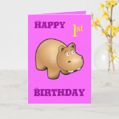 Hippo Karte (Gelbe Blume)