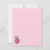 Hippo Kid's Niedliche Valentintagskarte Dankeskarte (Rückseite)