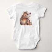 Hippo-Knuddler – Eltern-Kind-Bindung Baby Strampler (Rückseite)