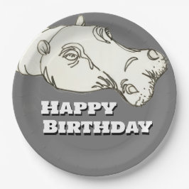 Hippo Kopf Geburtstag Pappteller