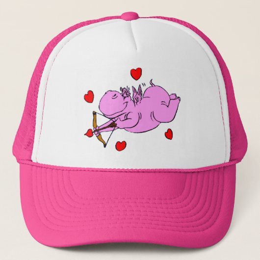 Hippo Liebe Hat Truckerkappe (Vorderseite)