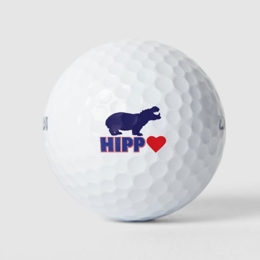HIPPO-LIEBE-Herz Golfball (Vorderseite)