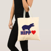 HIPPO-LIEBE-Herz Tragetasche (Vorderseite (Produkt))