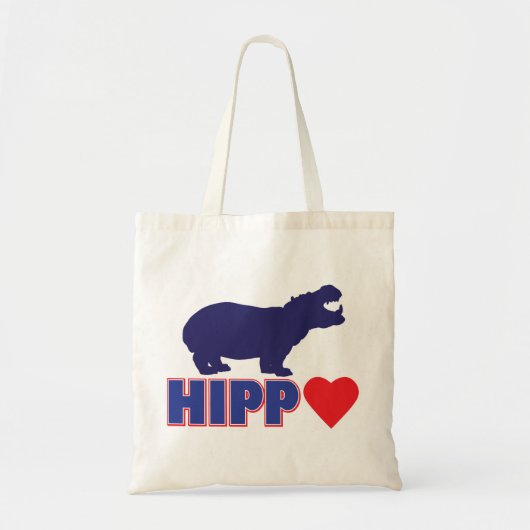 HIPPO-LIEBE-Herz Tragetasche (Vorne)